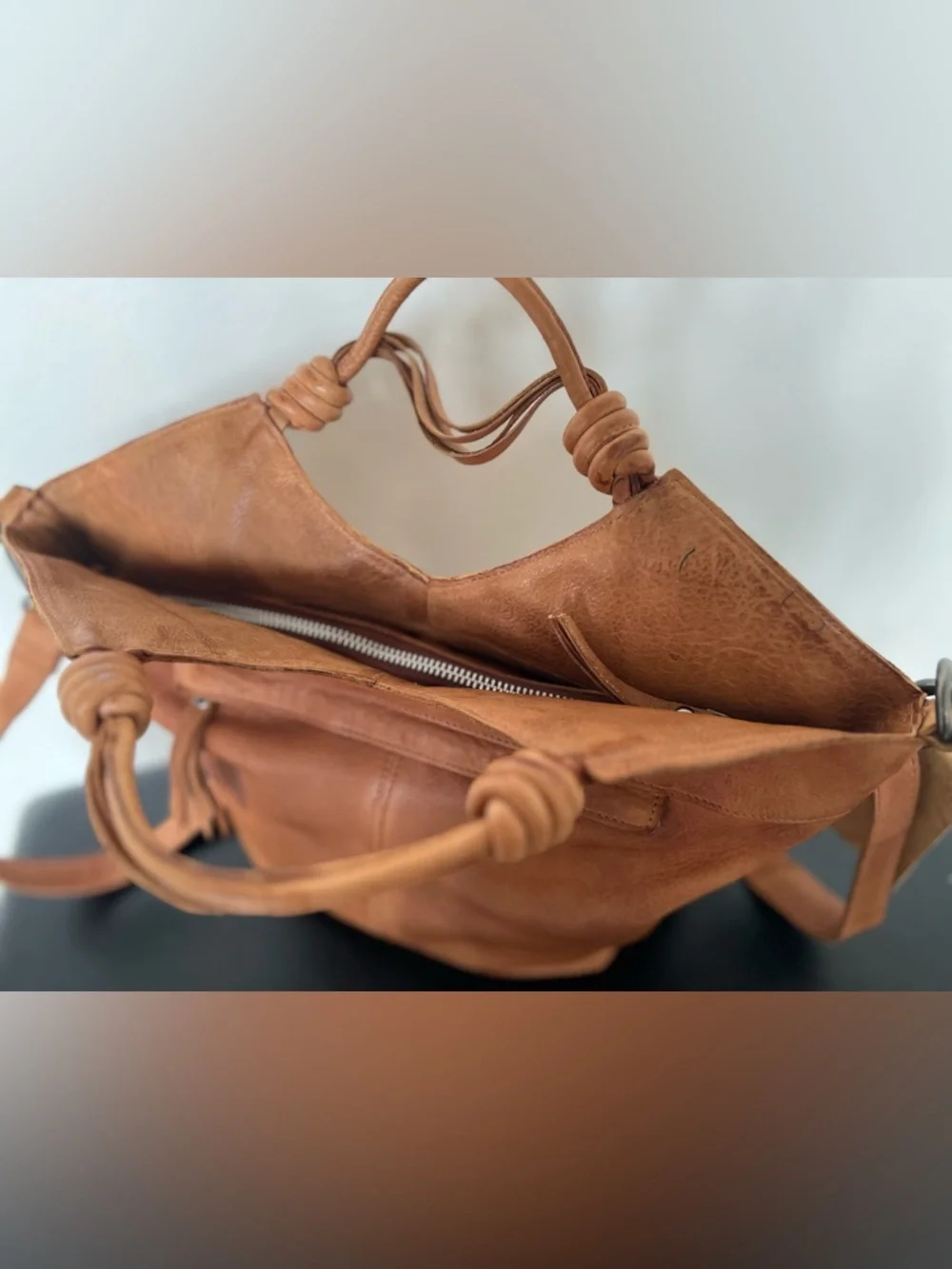 Latico Leathers Cognac Nash Crossbody Handbag - Picture 7 of 15
